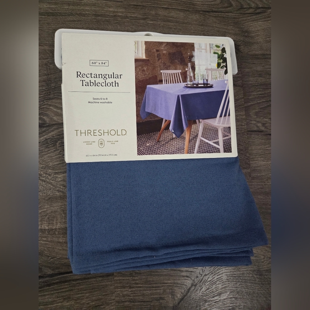 Threshold Rectangular Machine Washable Tablecloth 60"×84" NEW